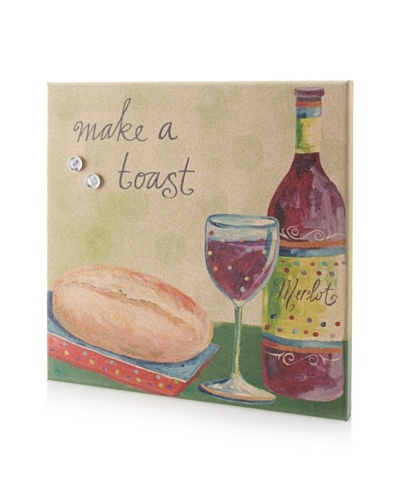 Lori Seibert Make a Toast Giclee on Cork Board