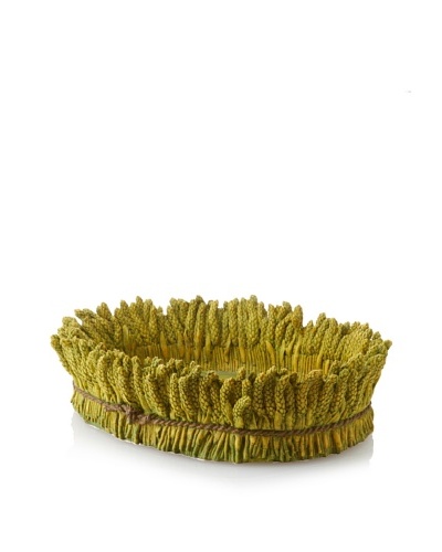 Wheat Oval Tray/Planter, Green