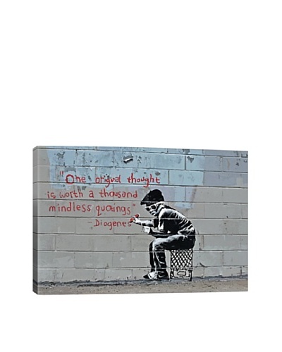 Banksy One Original Thought Worth a Thousand Quotings Canvas Print