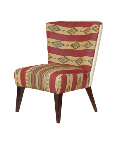 Kantha Arm Chair, Red/Natural Multi