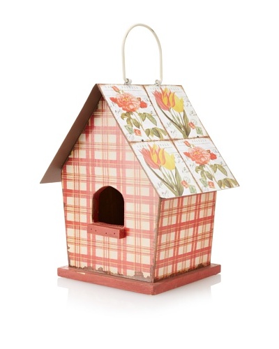 Hanging Birdhouse, Red Multi