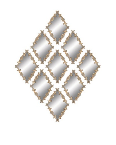 UMA Metal Wall Mirrors, Set of 9As You See