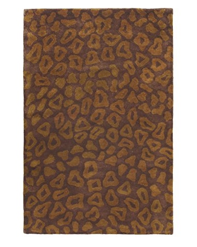 Handmade Athina Rug, Dark Brown, 3' 7 x 5' 5