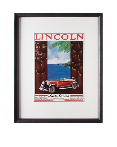 Original French Lincoln Advertisement by Falcucci, 1928