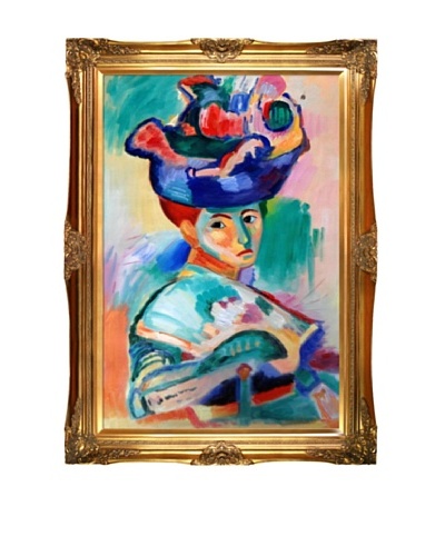 “Woman with a Hat” Framed Reproduction Oil Painting by Henri Matisse