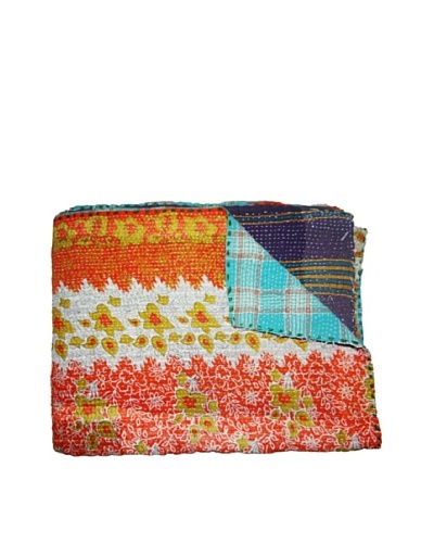 Vintage Kantha Throw, Multi, 60 x 75