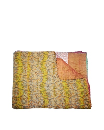 Vintage Kantha Throw, Multi, 60 x 75