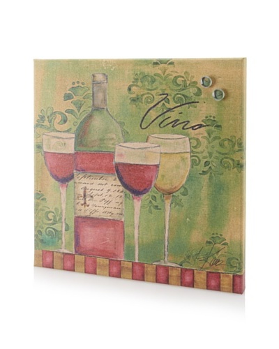 Lisa Kaus “Vino” Giclee on Cork Board