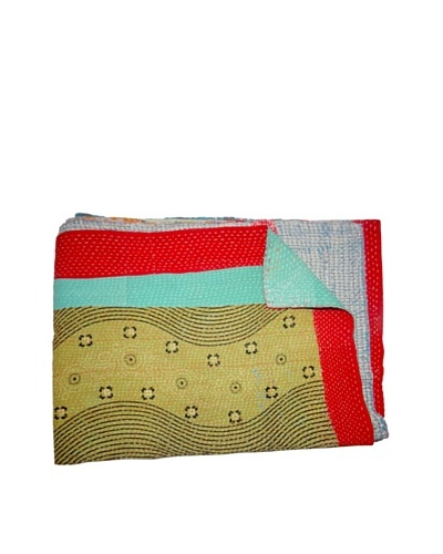 Vintage Kantha Throw, Multi, 60 x 75