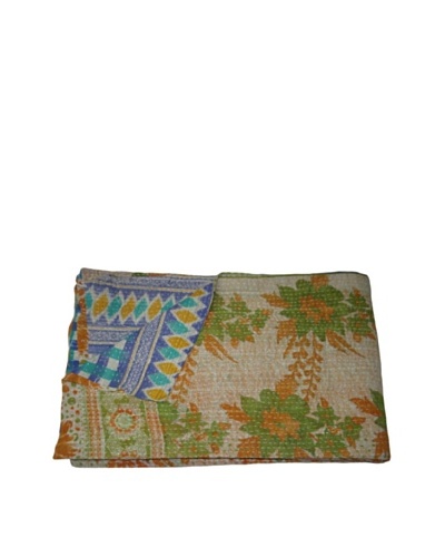 Vintage Navneet Kantha Throw, Multi, 60 x 90