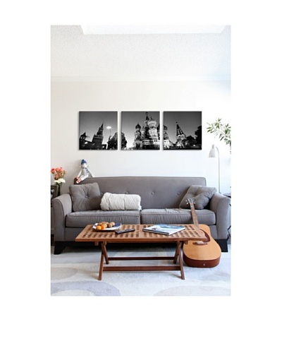 Moscow Panoramic Giclée Canvas Print Triptych