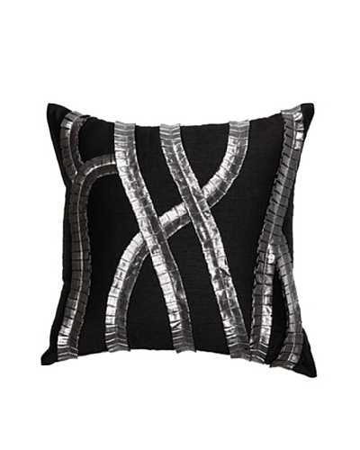 Skate Pillow, Black/Silver, 18 x 18