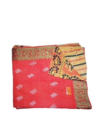 Vintage Kantha Throw, Multi, 60 x 75