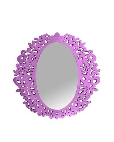 Oval Cut-Out Mirror, Purple