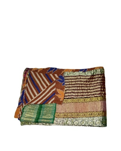 Vintage Karishma Kantha Throw, Multi, 60 x 90