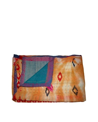 Vintage Chanda Kantha Throw, Multi, 60″ x 90″