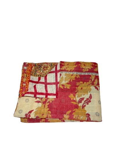 Vintage Karishma Kantha Throw, Multi, 60 x 90