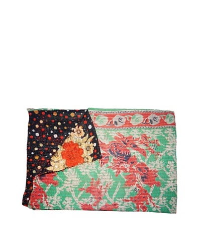 Vintage Kantha Throw, Multi, 60 x 75