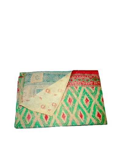 Vintage Aakaanksha Kantha Throw, Multi, 60″ x 90″