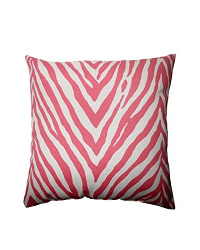 Zebra Spring Pink Indoor/Outdoor Throw Pillow