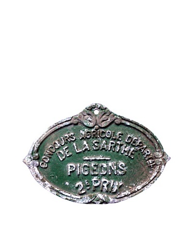 Vintage Steel French Sign De La Sarthe Pigeons 2e Prix