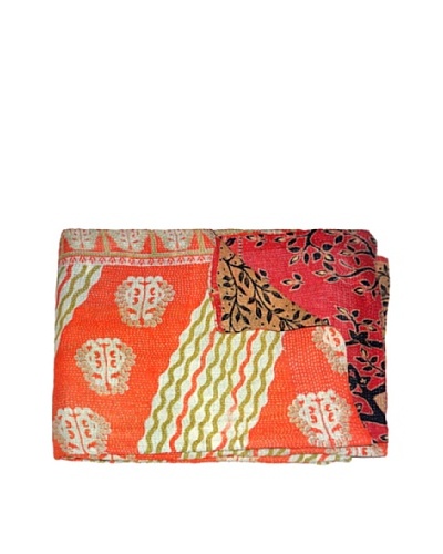 Vintage Kantha Throw, Multi