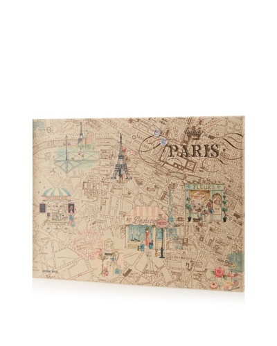 Kathryn White “Paris Map” Giclee on Cork Board