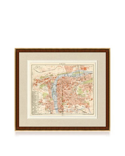 Antique Prague 1890's Map