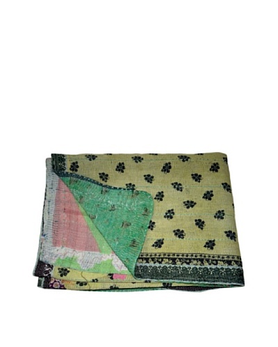 Vintage Karishma Kantha Throw, Multi, 60 x 90