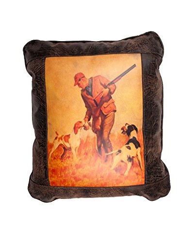 Fine Work, Boy Leather Pillow, Brown