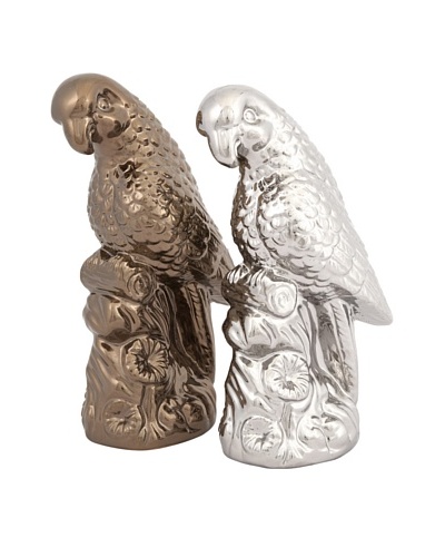 Set of 2 Hoffman Metallic Parrots