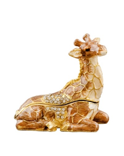 Handset Crystal Giraffe Mini Jewelry BoxAs You See