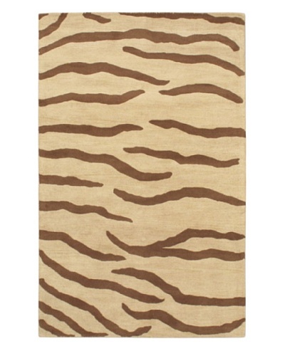 Handmade Trek Rug, Brown/Ivory, 5' x 8'