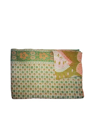 Vintage Kantha Throw, Multi, 60″ x 75″