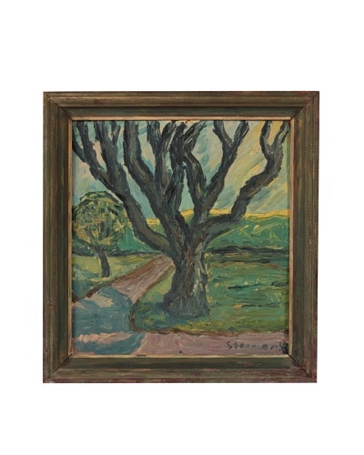 Fork In The Road Landscape, 1945 Framed Artwork