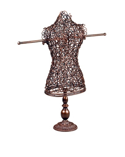 Wicker Tabletop Dress Form Stand