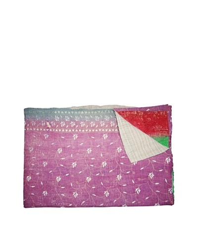 Vintage Kantha Throw, Multi, 60 x 75