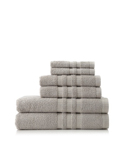 6-Piece Bath Towel Set, Light Grey