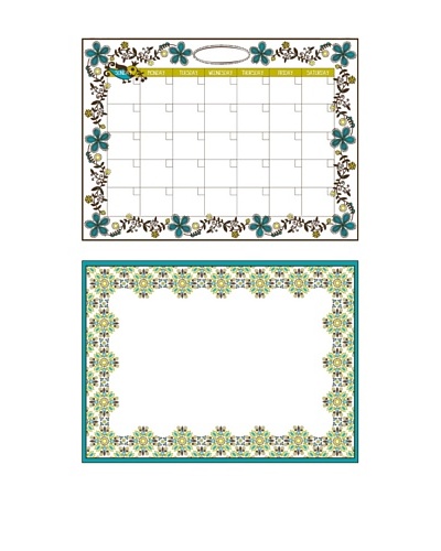 Anya Dry-Erase Calendar Message Board Combo