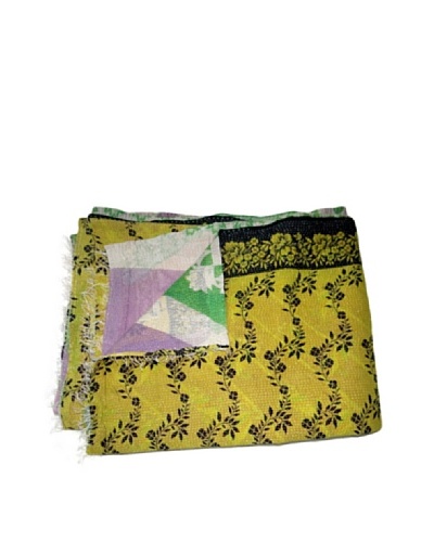 Vintage Chanda Kantha Throw, Multi, 60 x 90