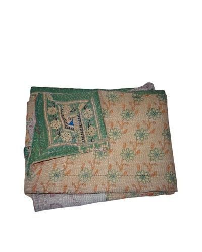 Vintage Lalima Kantha Throw, Multi, 60 x 90