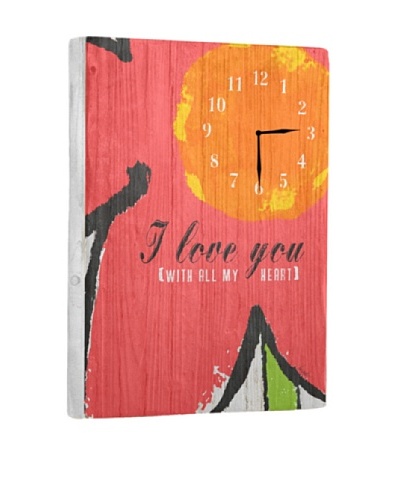 With All My Heart Reclaimed Wood Clock