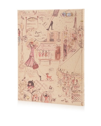 Izak J'aime Paris Giclee on Cork Board