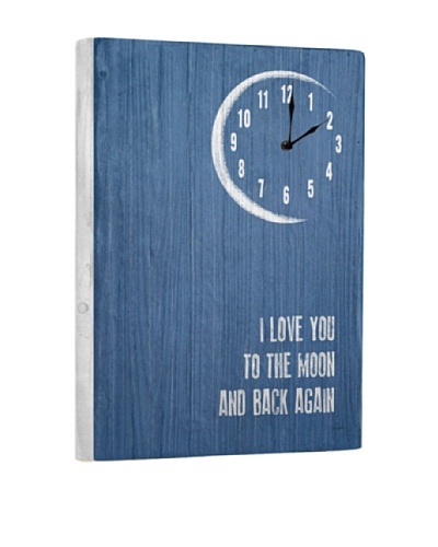 I Love You To The Moon and Back Reclaimed Wood Clock