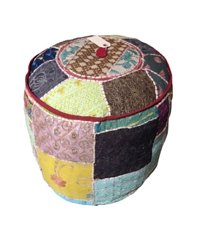 Round Gypsy Ottoman, Multi