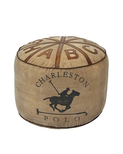 Charleston Pouf, Tan/Brown/Black