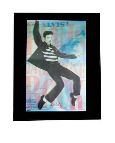 Elvis Jailhouse Framed 3-D Hologram Poster