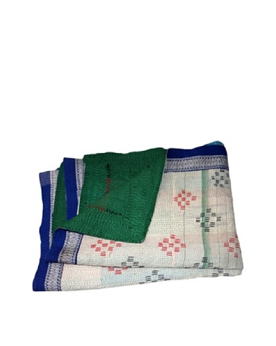 Large Vintage Karishma Kantha Throw, Multi, 60 x 90As You See