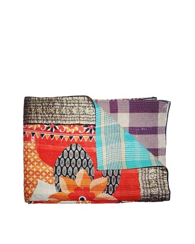 Vintage Kantha Throw, Multi, 60 x 75