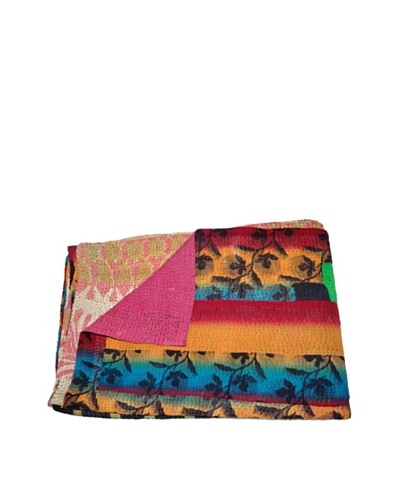 Vintage Preeti Kantha Throw, Multi, 60″ x 90″